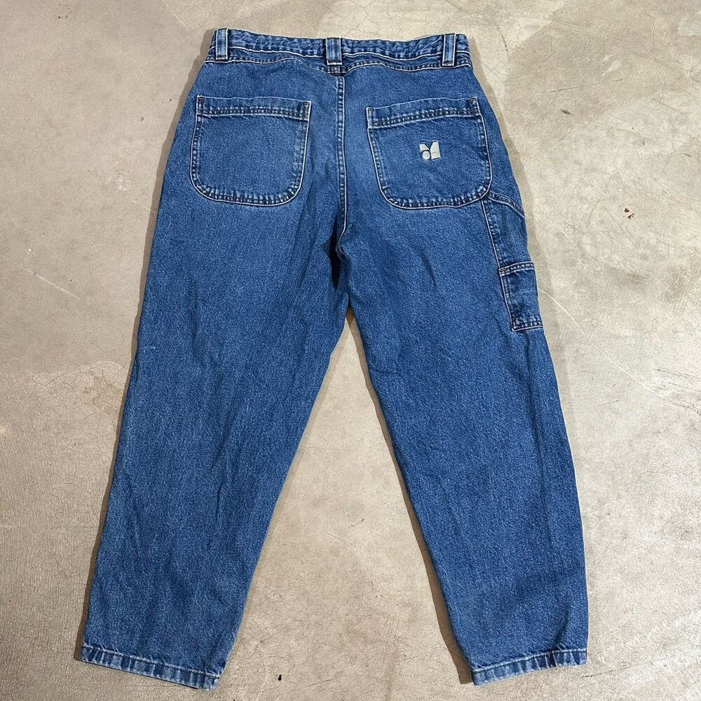 Monet Skateboards Cargo Loose Fit Jeans Mens 32 Blue Denim Carpenter Vintage